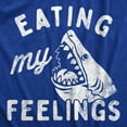 thumbnail image 2 of Womens Eating My Feelings T Shirt Funny Shark Bite Joke Tee for Ladies Womens Graphic Tees, 2 of 9