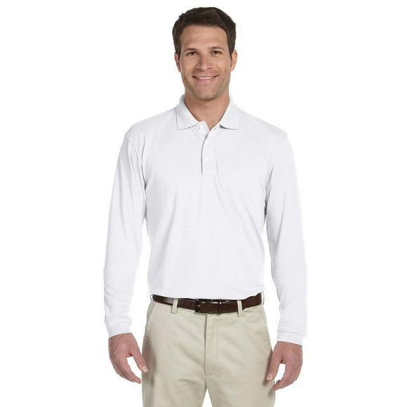 Harriton Men's 5.6 oz. Easy Blend™ Long-Sleeve Polo