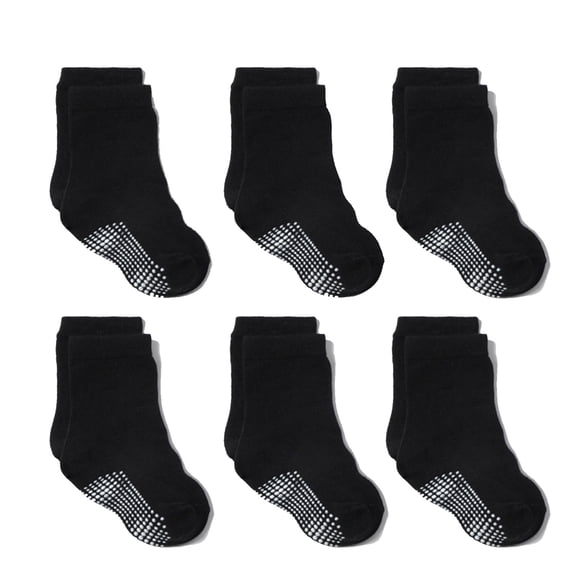 Toddler Girls Socks Toddler Kids baby Boys Girls Solid Anti-Slip Knitted Warm Socks Room Socks 6pc