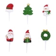 thumbnail image 1 of EeaseMX 1 juego de 6 adornos para tartas navideñas, palillos para tartas de fiesta, decoraciones de frutas (colores surtidos), 1 of 8