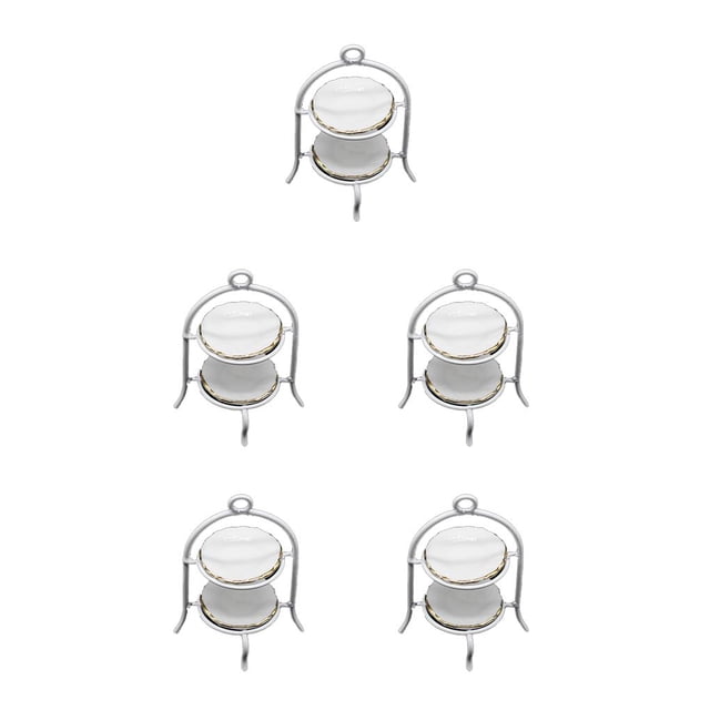 Bewildely Estante para pasteles en miniatura para minicasa, modelo de vajilla, marco de Metal de capas, muebles de cocina, comida, juguetes, Type2 NO2 Bewildely CBP384573
