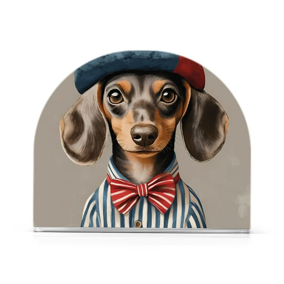 Yayeee Napkin Holder for Table Kitchen Paper Tissue Organization, Red Dog Artist