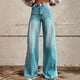 thumbnail image 1 of WILLBEST Jeans Mujer Pantalones Vaqueros de Pierna Ancha para Mujer, de Cintura Alta, Con Estampado Floral de Los Años 90, Informales, Cómodos y Elásticos. 1128 Grande, 1 of 7