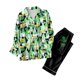 thumbnail image 1 of Camisón largo Gibobby para mujer Pijamas navideños Conjunto de Pijama Largo de satén con Botones clásicos con Bolsillos Amarillo L, 1 of 4