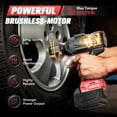 thumbnail image 5 of 1/2" Cordless Impact Wrench for Milwaukee 18V Battery with LED Light, 900FT-LBS (1200N.m) Brushless Electric Impact Gun, Bare Tool Only, 5 of 8