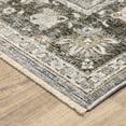 thumbnail image 5 of 6' X 9' Grey And Blue Oriental Power Loom Stain Resistant Area Rug With Fringe, 5 of 5