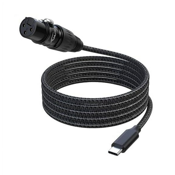 XLR to USB C Cable, XLR to USB 10ft, USB C to XLR Female Microphone Cable Nylon Braided for iPhone 15, YJJSKEJI, Google, HTC, YJJSKEJI Smartphone, TYJJSKEJIs, Notebooks