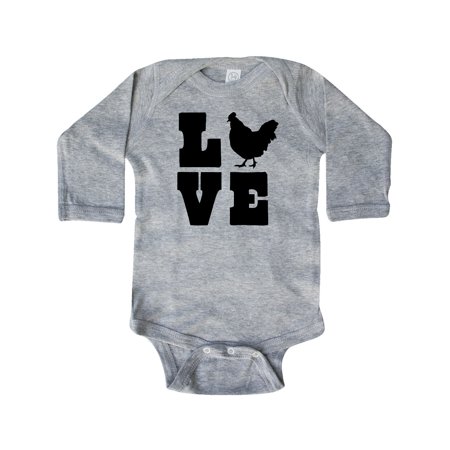 

Inktastic Love Chickens Gift Baby Boy or Baby Girl Long Sleeve Bodysuit
