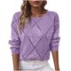 thumbnail image 3 of Chaqueta para mujer,Suéter de punto con lentejuelas huecas para mujer, top de manga larga, mezcla de poliéster, para uso informal, estilo urbano, sopatenor, 3 of 9