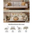 thumbnail image 3 of Thanksgiving Sofa Couch Covers for Dog,Washable Sofa Throw Cover Single Slipcovers for Armchair with Tassels,Animal Pumpkin Sunflower Retro Beige Couch Protector Towel Blanket Medium 71''x91'', 3 of 8