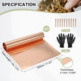 thumbnail image 2 of Uxcell Copper Sheet Roll Metal Copper Flashing Foil Plate Fit for DIY Crafts Electrical Repair 0.1 x 300 x 1500 mm, 2 of 7