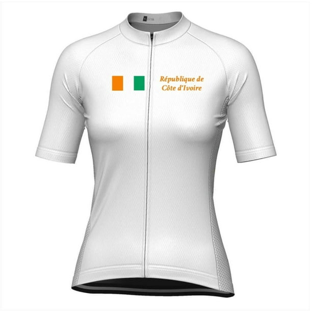 paraply fup samarbejde Team Ivory Coast Côte d'Ivoire Women's White Cycling Jersey - Walmart.com