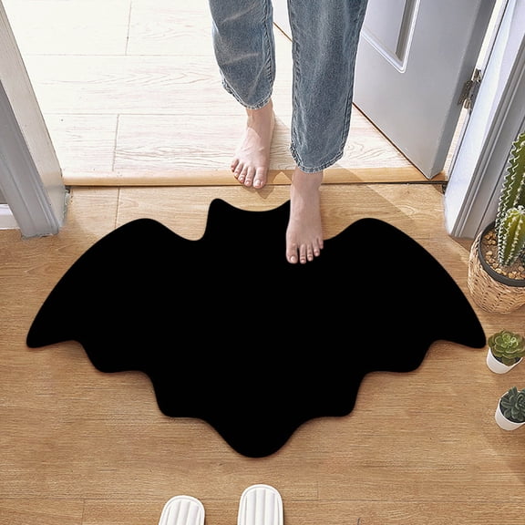 Konghyp Halloween Door Mat, Gothic Outdoor Welcome Rug, Non-Slip Rubber Backing, Easy to Clean, Cute Halloween Decoration Doormat, Pet Mats, Floor Mats, Indoor Outdoor Use