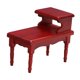 thumbnail image 5 of Mesa de té de doble capa para casa de muñecas a escala 1/12, mesa para casa de muñecas para diorama micro rojo, 5 of 9