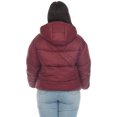 thumbnail image 3 of White Mark Women's Long Sleeve Zip Hooded Puffer Jacket with Pockets, 3 of 5