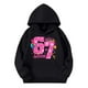 thumbnail image 3 of 67 Niños con capucha Niñas 6 7 Meme Sudadera cómoda manga larga Suéteres divertidos 6 7 Número impreso Novedad manga larga con capucha Suéter de moda cómodo once once hoodie (negro,7-8 años), 3 of 4