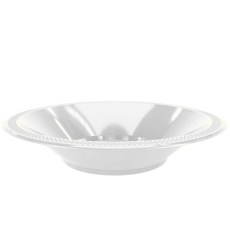 Disposable 12oz White Plastic Bowl: 6CT