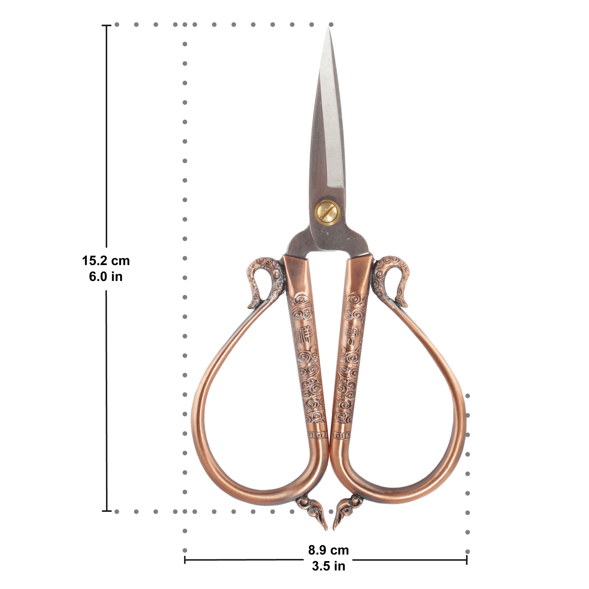 JubileeYarn Classic Chinese Large Embroidery Scissors - Copper - 30 Scissors