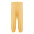 thumbnail image 3 of Zaldita Boys Girls Elastic Harem Bloomer Pants Pull-on Trousers Loose Jogger Leggings Yellow 5-6, 3 of 6