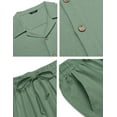 thumbnail image 5 of COOFANDY Men's Summer Beach Linen Button Down Shirt & Pant Outfit Set, 2 Piece, 5 of 10