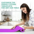 thumbnail image 3 of Tablecloth Roll  54" X 110' Purple Premium Plastic Table Cloths with Cutter Box - Cut to Size - Decorative Rectangle Table Cover Smooth Tablecloth - Disposable Table Cloths for Parties, Weddings., 3 of 7
