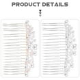 thumbnail image 5 of 2 Pcs Comb Girls Barrettes for Hair Bridal Accessory Clips Metal Japanese and Korean Wedding Alloy Women's Bride, 5 of 6