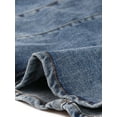thumbnail image 5 of Unique Bargains Women's Denim High Waist Ruffle Fishtail Bodycon Midi Skirts XS Blue Gray, 5 of 6