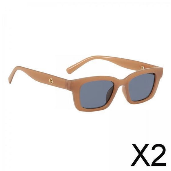 2x Mujeres Rectángulo Gafas de Sol Anteojos Deportes Al Aire Libre Estilo Vintage Protección Solar Gafas de Sol Cuadradas Gafas de Sol para Ciclismo 2 piezas