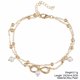 thumbnail image 3 of Tobilleras boho de doble capa para mujer con colgante de perlas y cadenas para los pies, 8 formas, tobilleras tipo pulsera de playa, 3 of 8