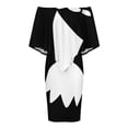thumbnail image 4 of Wilma Flintstones Women's Off The Shoulder Ruffles Summer Wedding Guest Loose Casual Party Beach Dress, 4 of 9