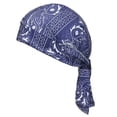 thumbnail image 2 of UNLLLL Nylon Elastic Fabric Pirate Hat, Pirate Hat Head Scarf, Fashion Sweat Rags Cap, Pirate Bandana, Motorcycle Helmet Liner Cycling Sports Cap, for Halloween, Bar Events (Blue), 2 of 7