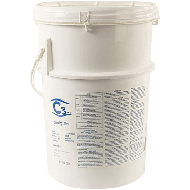 C3 3" Stabilized Chlorine Tablets for Swimming Pool and Hot Tubs 25