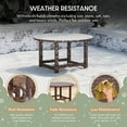 thumbnail image 6 of WestinTrends Malibu Kids Outdoor Patio Furniture HDPE 38" Wide Round Dining Table, Dark Brown, 6 of 15