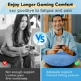 thumbnail image 4 of Gaming Pillow Arm Support Pillow for Bed & Sofa: Ergonomic U-Shaped Lap Pillow with Elbow Rest for Adults & Kids - Reduces Arm Pain & Fatigue During Gaming, Reading, Working & Crocheting, 4 of 15