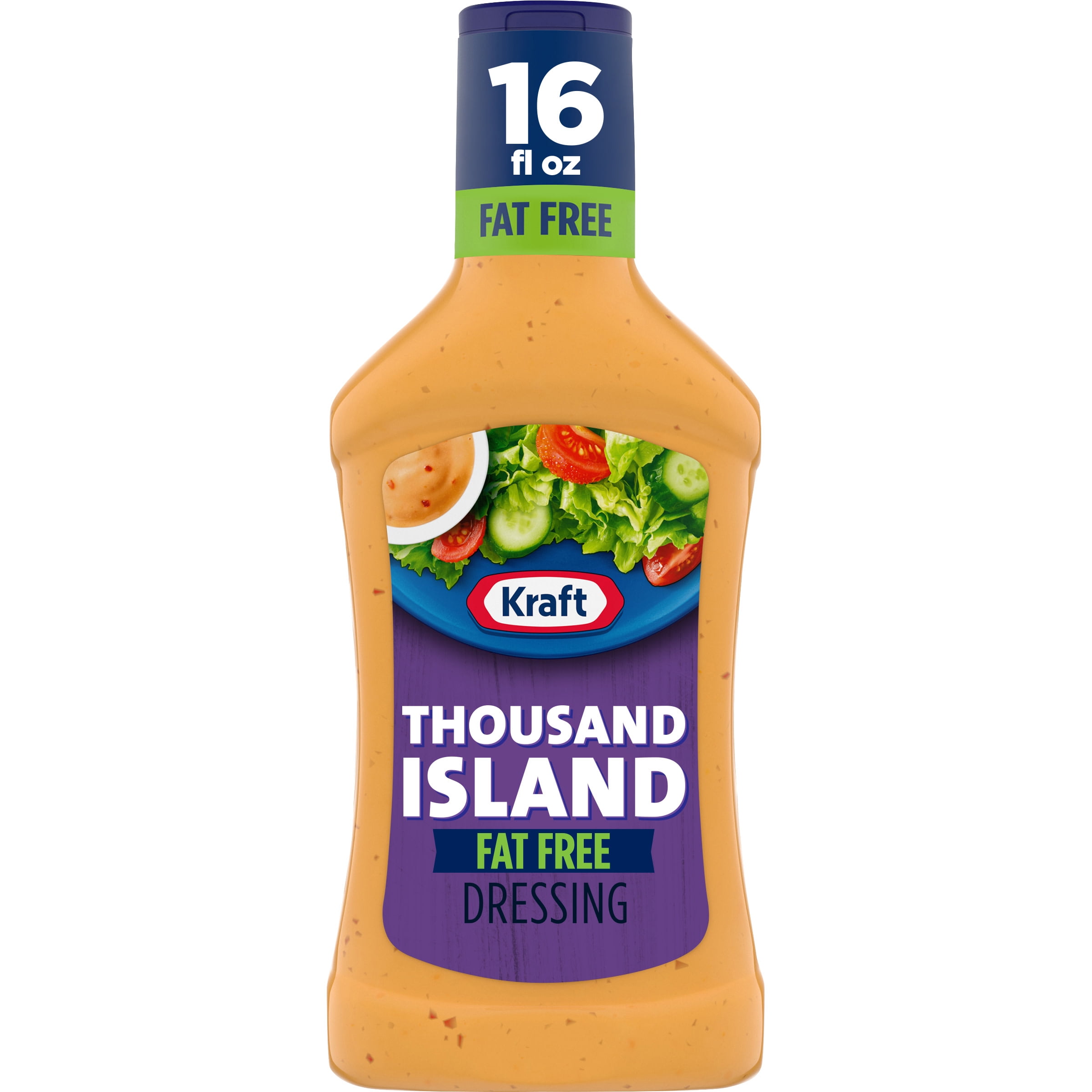 Kraft Thousand Island Fat Free Salad Dressing, 16 fl oz Bottle