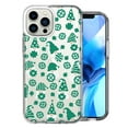 thumbnail image 1 of MUNDAZE Apple iPhone 14 Pro Lucky Green St Patricks Day Cute Gnomes Shamrock Polkadots Double Layer Phone Case Cover, 1 of 3