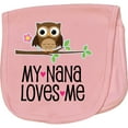 thumbnail image 2 of Inktastic My Nana Loves Me Owl Baby Burp Cloth, 2 of 3