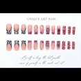 thumbnail image 3 of Uñas postizas francesas de gel suave, cuadradas medianas, con diamantes de imitación florales 3D, 24 unidades., 3 of 5