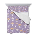 thumbnail image 7 of Purple Mushroom Queen Size Down Alternative Comforter, Lightweight Comforter Quilt Bedding Set with Pillow Shams Botanical Butterfly Spring All Seasons Bed Comforter Duvet Insert 90"x96", 7 of 7