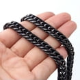 thumbnail image 2 of QQTDFG Stainless Steel Black Cuban Curb Link Chain Necklace Men's 7"-40" Punk Jewelry-20mm-16inch or 40cm, 2 of 9