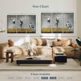 thumbnail image 4 of Elephant Stock Ballroom Dancers Wall Art - Horizontal Multi Panel Canvas - Living Room Wall Decor - Dance Multi Panel - Gray And Yellow Decor - 50" x 32", 4 of 8