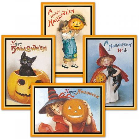 Victorian Halloween Greeting Cards - Set of 8 (2 of (Best Halloween Card Ever)