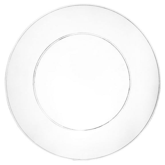 (10 PACK) EcoQuality 10.25" inch Round Clear Plastic Plates Mod Collection - Disposable China Like Party Plates, Heavy Duty Salad Plates, Dinner Plate, Dessert, Wedding, Serveware