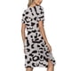 thumbnail image 5 of Puntoco Vestido Casual Estampado De Manga Corta Con Cuello Redondo Y Bolsillo Con Tiras Para Mujer Vestido De Manga Corta Con Cuello Redondo Gris Xl,Regalos Para Mujer Joven, 5 of 6