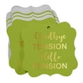 thumbnail image 3 of Inkdotpot Hang Tags Good Bye Tension Hello Pension Retirement Favor Bracket Shape Gift Tags Real Gold Foil Bonbonniere Tag Pack Of 50, 3 of 7