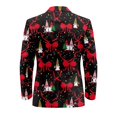 thumbnail image 5 of KUIFORTI Gnome Bow Men's Suit Jacket Lightweight Blazer Long Sleeve Sport Coat for Business Travel Office Work Graduation, 5 of 7