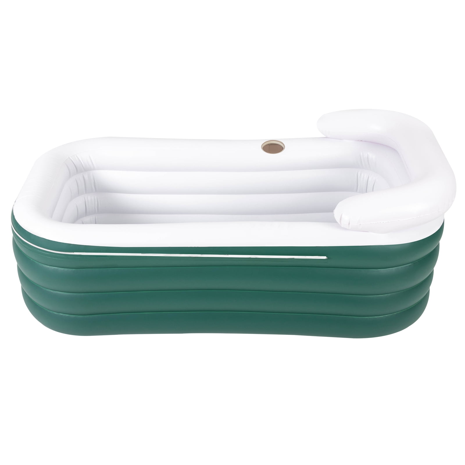 4-Layer Inflatable Bathtub, Portable Freestanding Standing Bathtub with Cup Holder, Drainage Pipe, and Electric Air Pump for Adult Spa