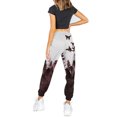 thumbnail image 5 of Youmylove Women Pants Trousers Pocket Trouser Sweatpants Printed Comfy High Waist Workout Lounge Casual Joggers Pants Simple Workout Running Lounge Clothes, 5 of 6