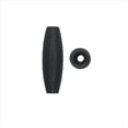 thumbnail image 1 of EuroWood Natural Wood Beads, Tapered Oval Tubes 20mm Long, 50 Pieces, Black, 1 of 2