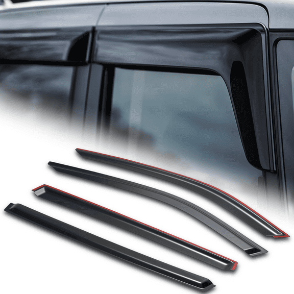 M-AUTO 4 Pieces Window Visor Deflector Rain Guard Smoke Tinted for 2020 2021 2022 2023 Toyota Highlander